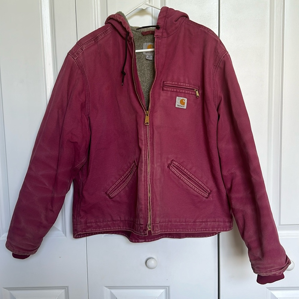 Carhart Women’s Hot Pink Heavy Duty Hooded Jacket XXL